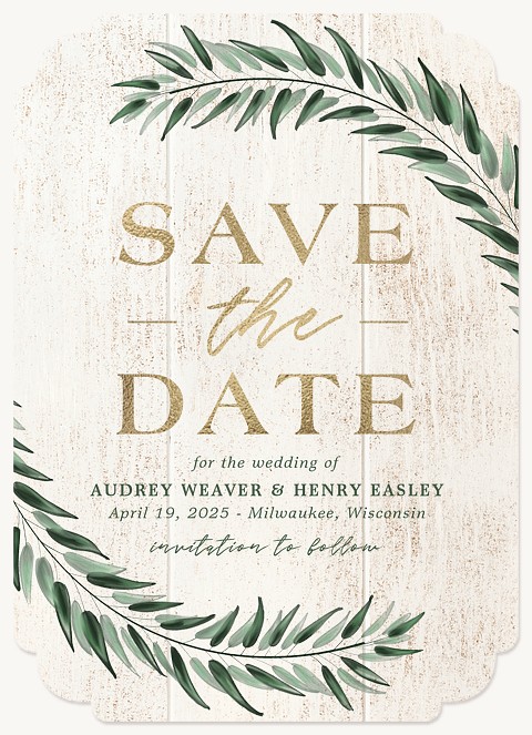 Grecian Laurels Save the Date Cards