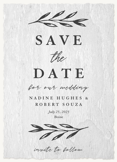 Inked Laurels Save the Date Cards