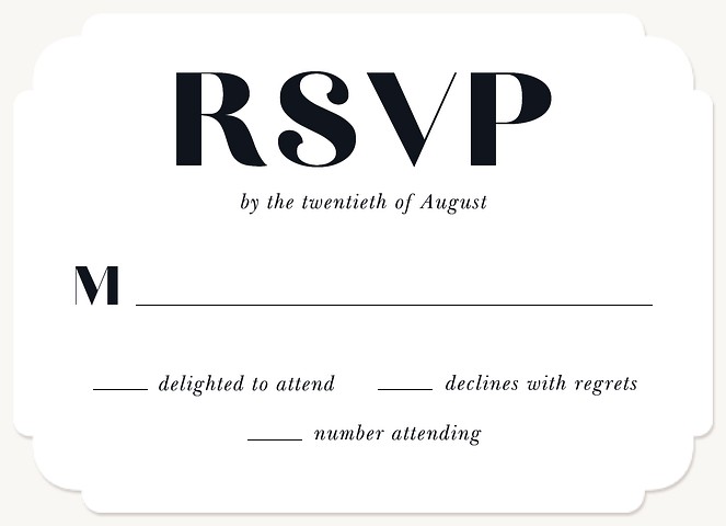 Billboard Wedding RSVP Cards