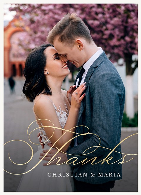 Delicate Thanks Wedding Thank You Cards