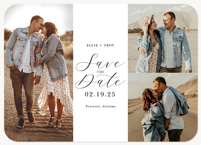 Lovely Trio Save the Date Cards