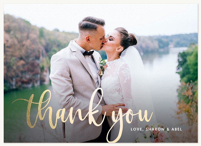 Bold Gratitude Wedding Thank You Cards