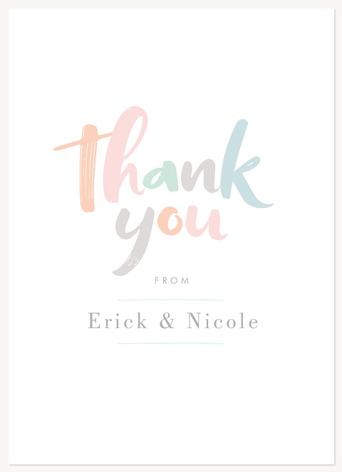 Pastel Baby Baby Shower Thank You Cards