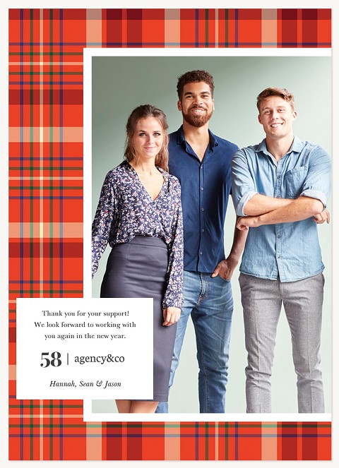 Plaid Prep Business Holiday Cards