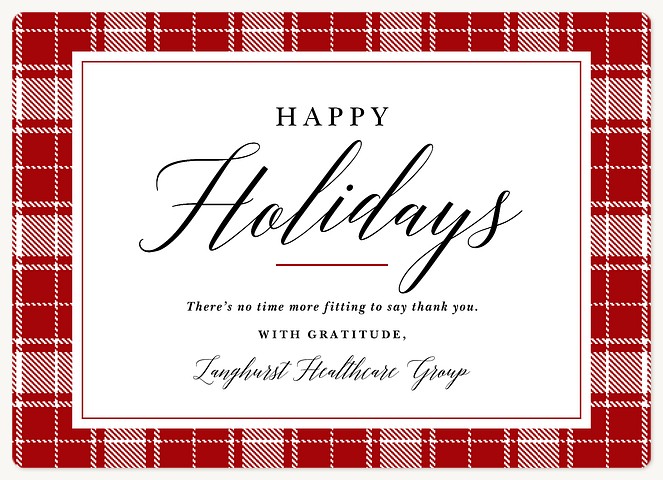 Penned Plaid Holiday & Christmas Magnet Cards