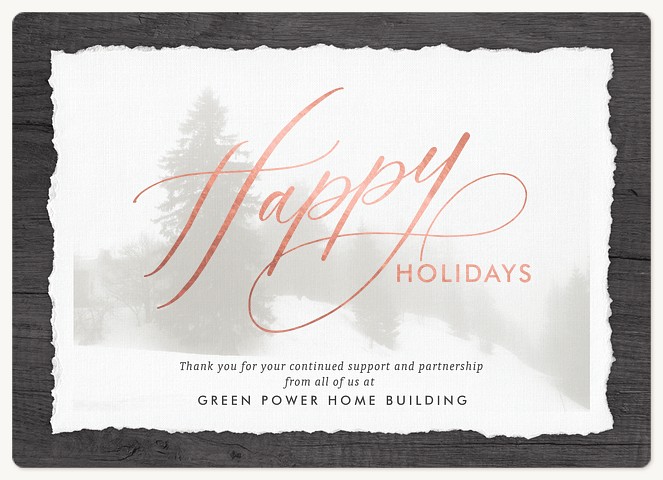 Rustic Snowscape Holiday & Christmas Magnet Cards