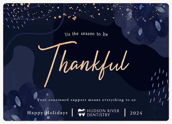 Modern Gratitude Holiday & Christmas Magnet Cards