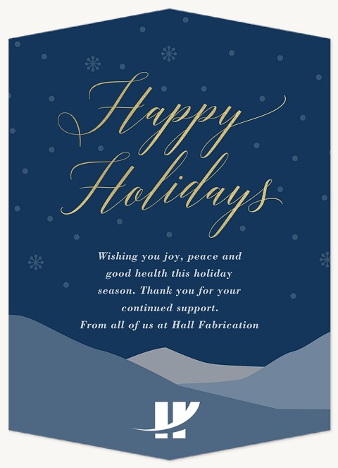 Mountain Snow Business Holiday Cards