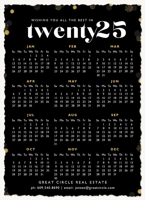 Confetti Calendar Business Holiday Cards