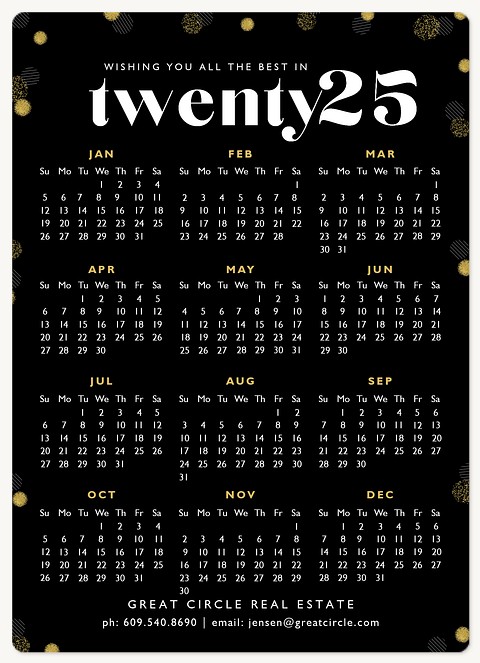 Confetti Calendar Holiday & Christmas Magnet Cards