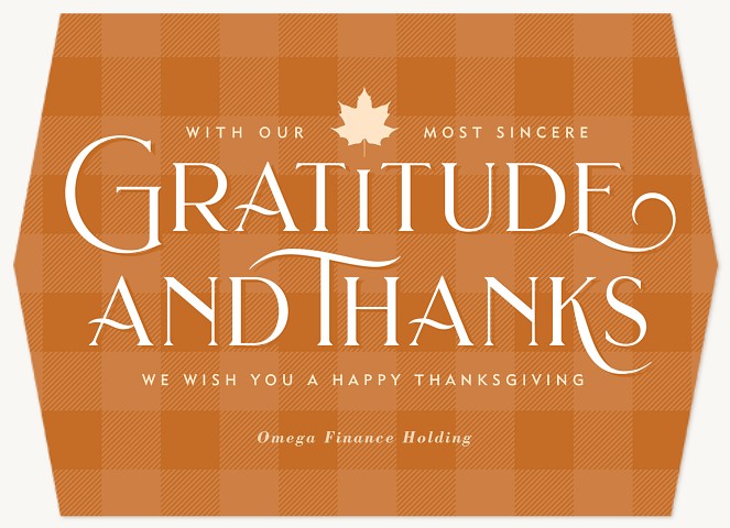 Gratitude & Thanks Business Holiday Cards