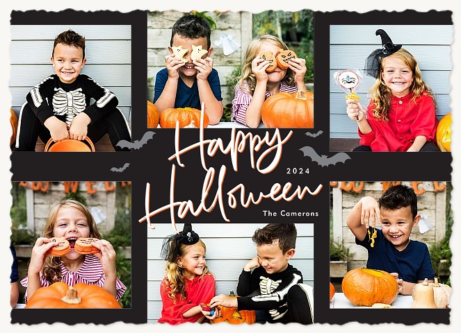 Bat Collage Halloween Cards