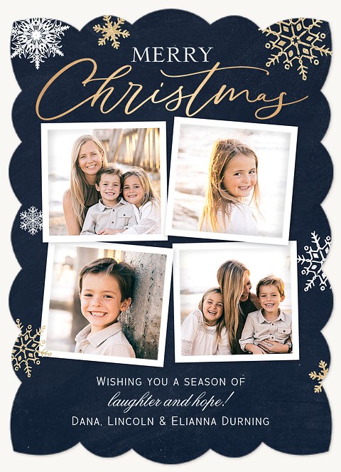 Glistening Flakes Christmas Cards