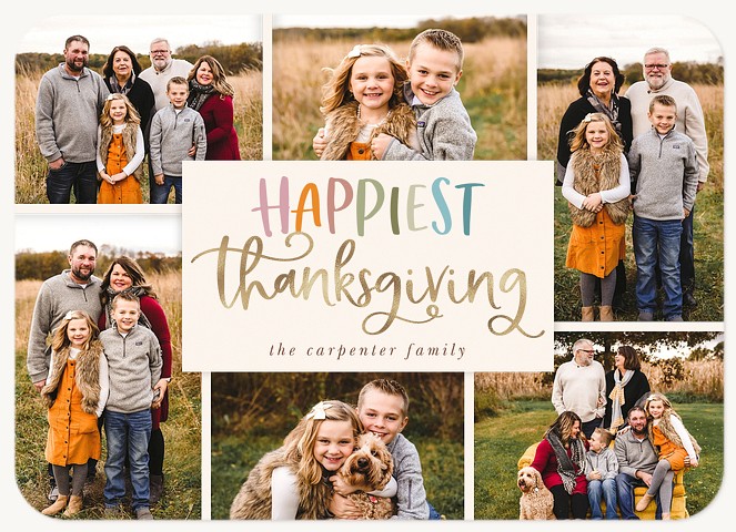 Colorful Thanksgiving Thanksgiving Cards