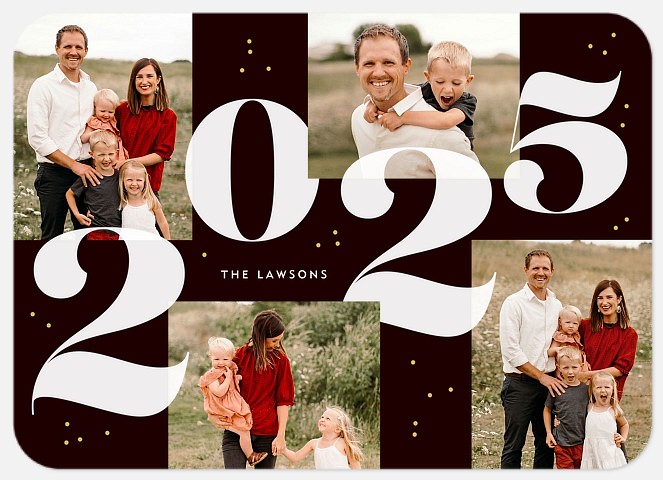 Bold Serifs Holiday Photo Cards