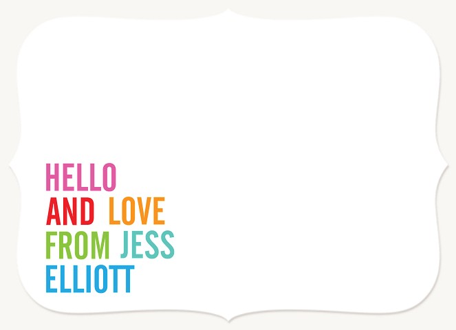 Rainbow Hello Stationery