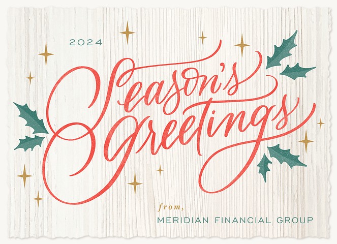 Season's Greetings Business Holiday Cards