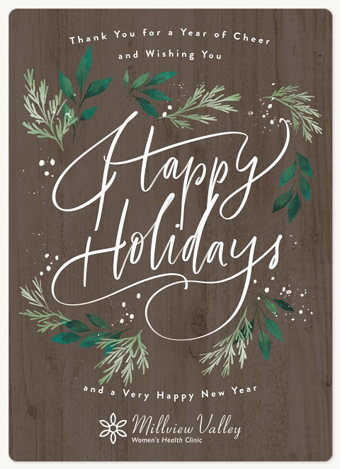 Rustic Botanical Holiday & Christmas Magnet Cards