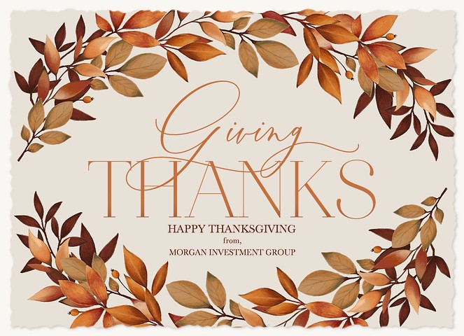 Giving Thanks Business Holiday Cards