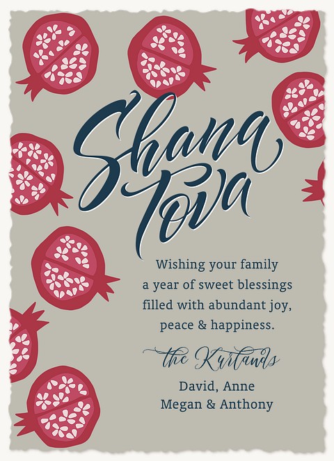 Mod Pom Wishes Rosh Hashanah cards