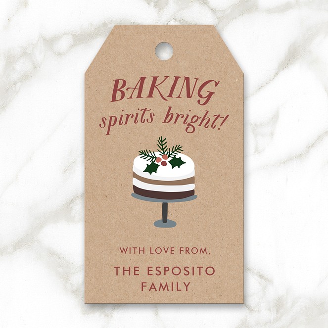 Kraft Cake Custom Gift Tags