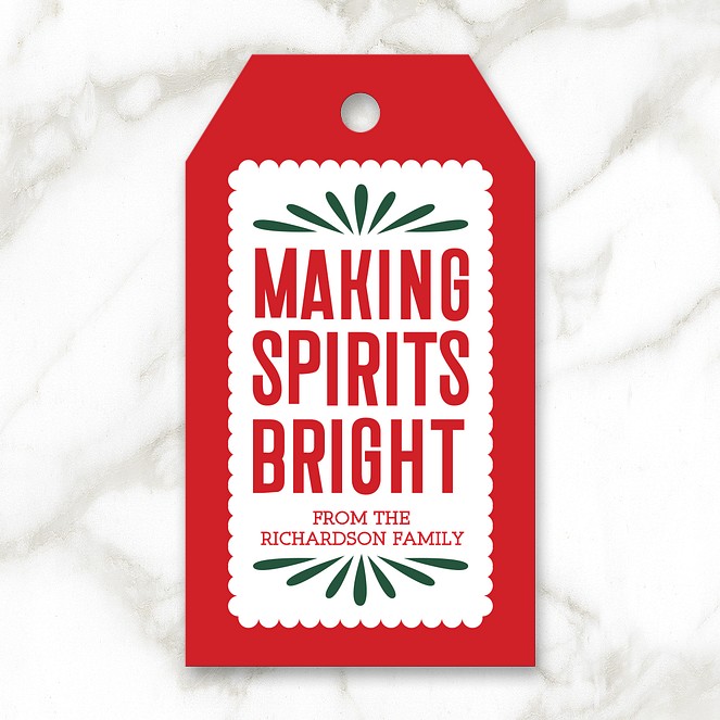 Bright Spirits Custom Gift Tags