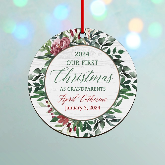 Rustic Floral Custom Ornaments