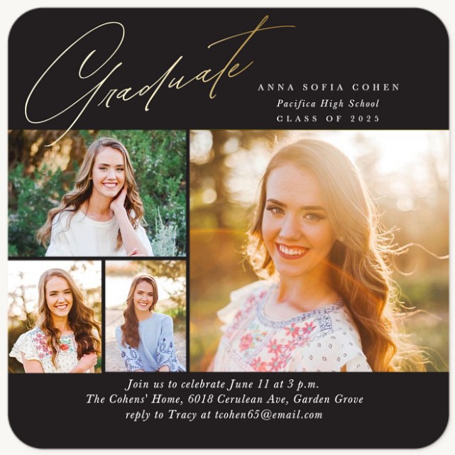 Glimmering Grad Graduation Cards