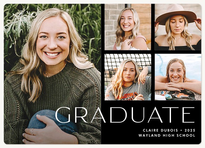 Stylish Grid Graduation Cards