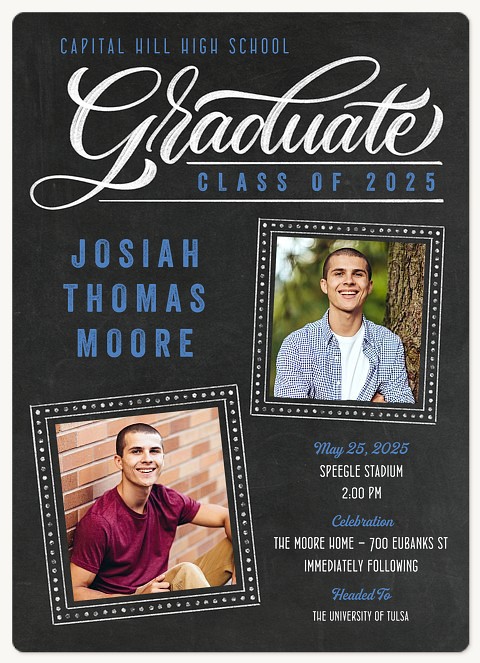 Chalkboard Composition Graduation Cards