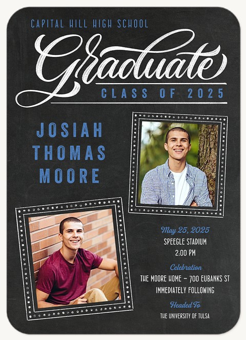 Chalkboard Composition Graduation Cards