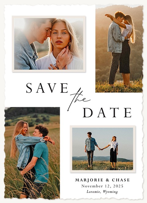 Stylish Snapshots Save the Date Cards