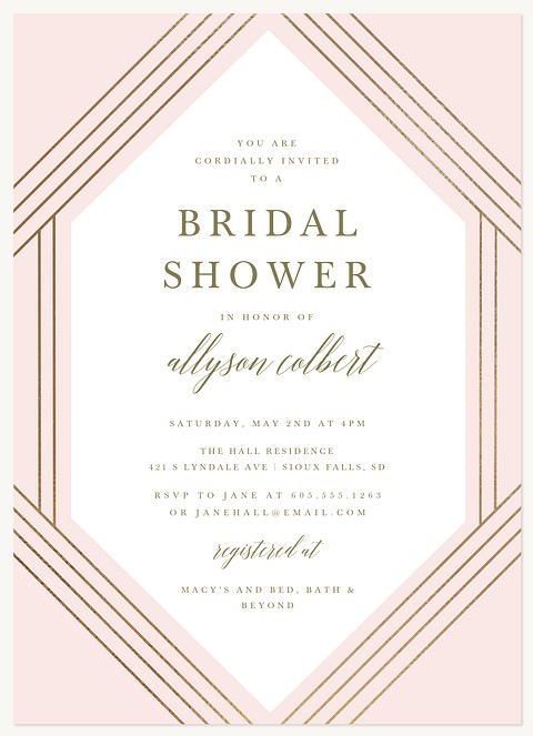 Diamond Deco Bridal Shower Invitations