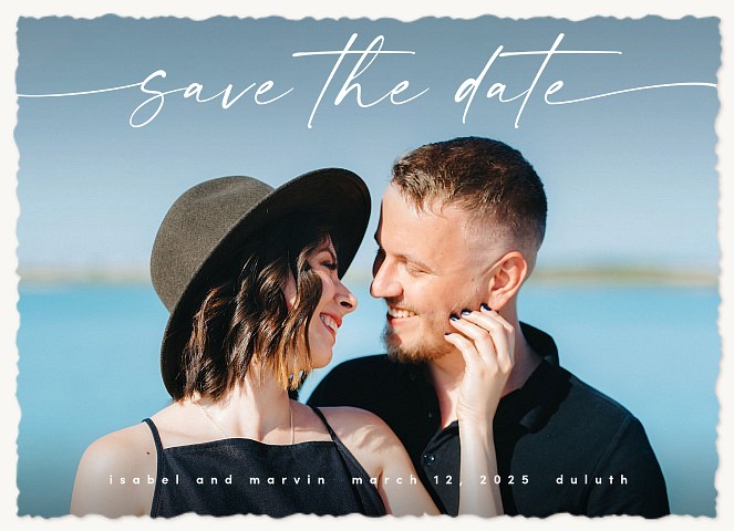 Pen Lettering Save the Date Cards