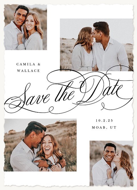 Flourished Script Save the Date Cards