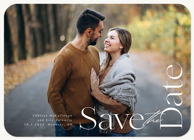 Delicate Corner Save the Date Cards