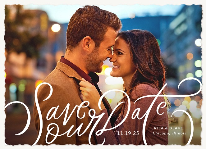 Bold Announcement Save the Date Cards