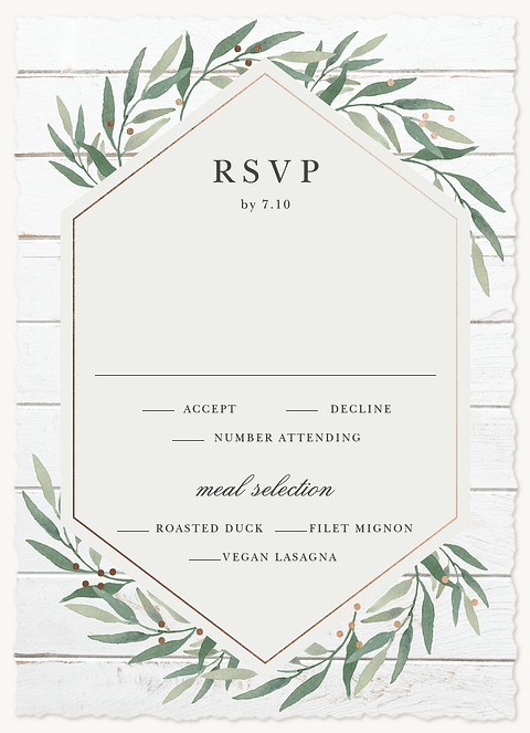 Geo Garden Wedding RSVP Cards