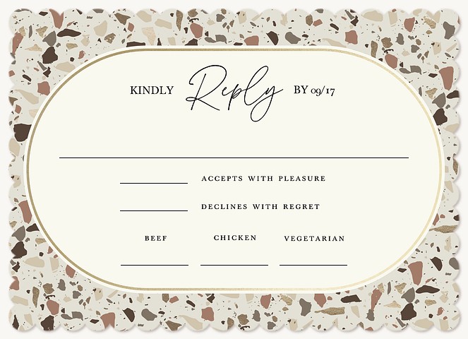 Terrazzo Wedding RSVP Cards