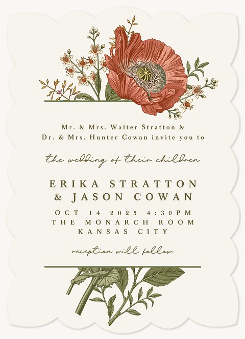 Botanical Study Wedding Invitations