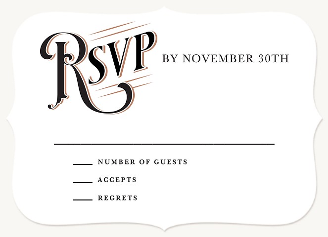 Engraved Wedding RSVP Cards