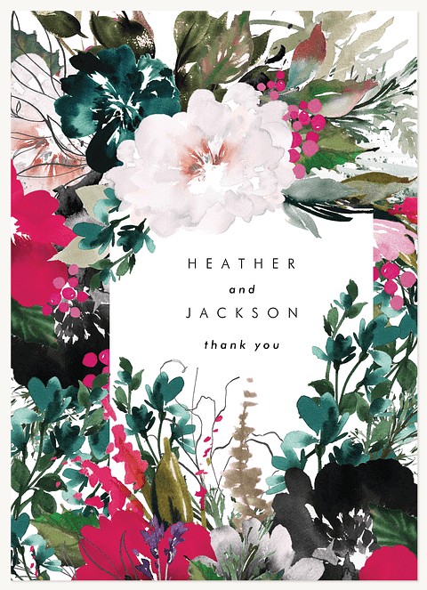 Wonderful Floral Thank You Cards 