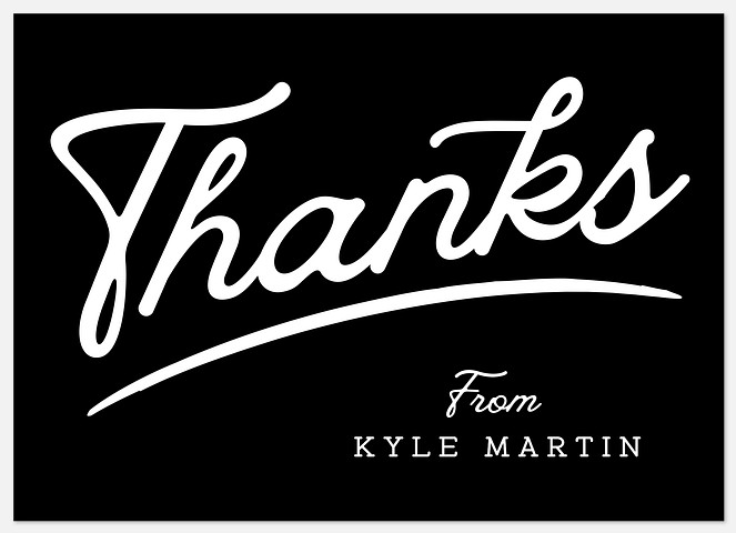 Vintage Brand Dark Thank You Cards 