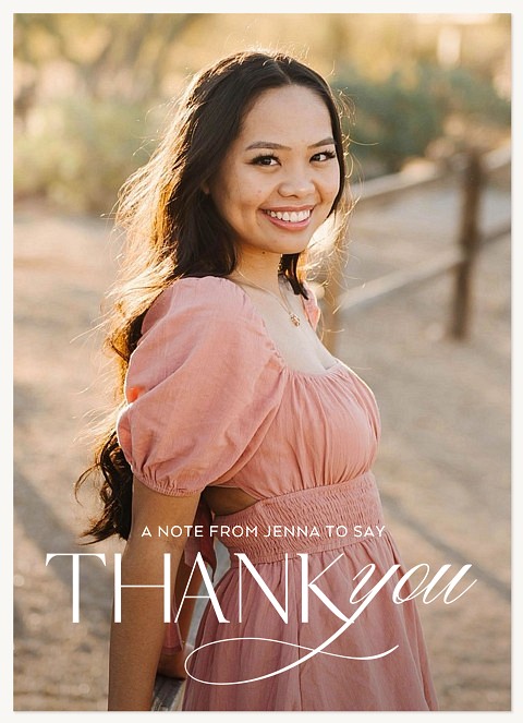 Simple Statement Thank You Cards 