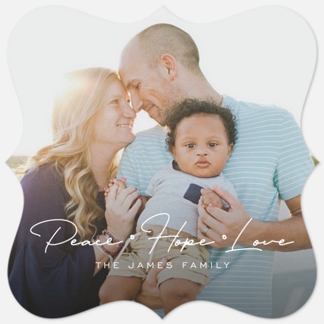 Luxe Peace Holiday Photo Cards