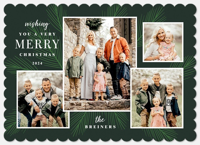 Pine Bough Holiday Photo Cards