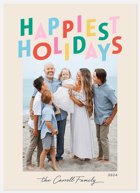 Happy Steps Holiday Photo Cards