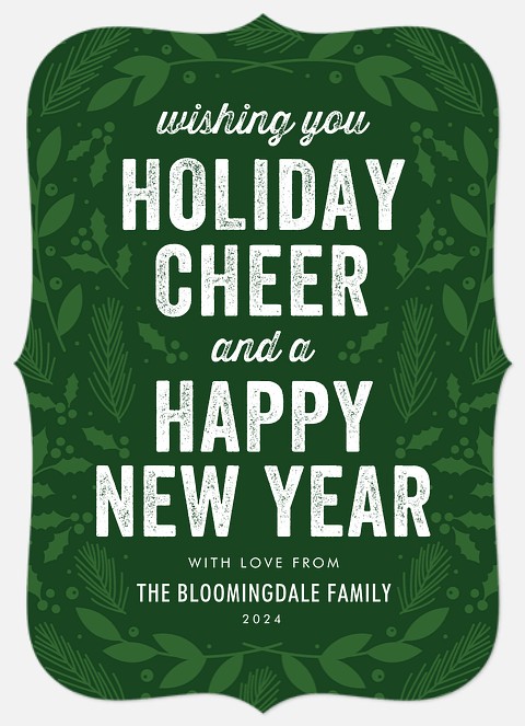 Dashing Foliage Holiday Photo Cards