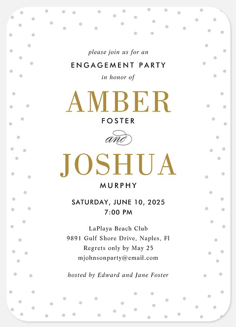 Confetti Gleam Engagement Party Invitations