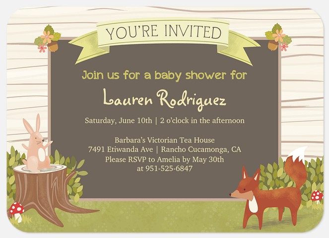 Woodland Storybook Baby Shower Invitations